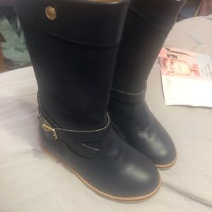 Janie and Jack Navy riding boots size 10